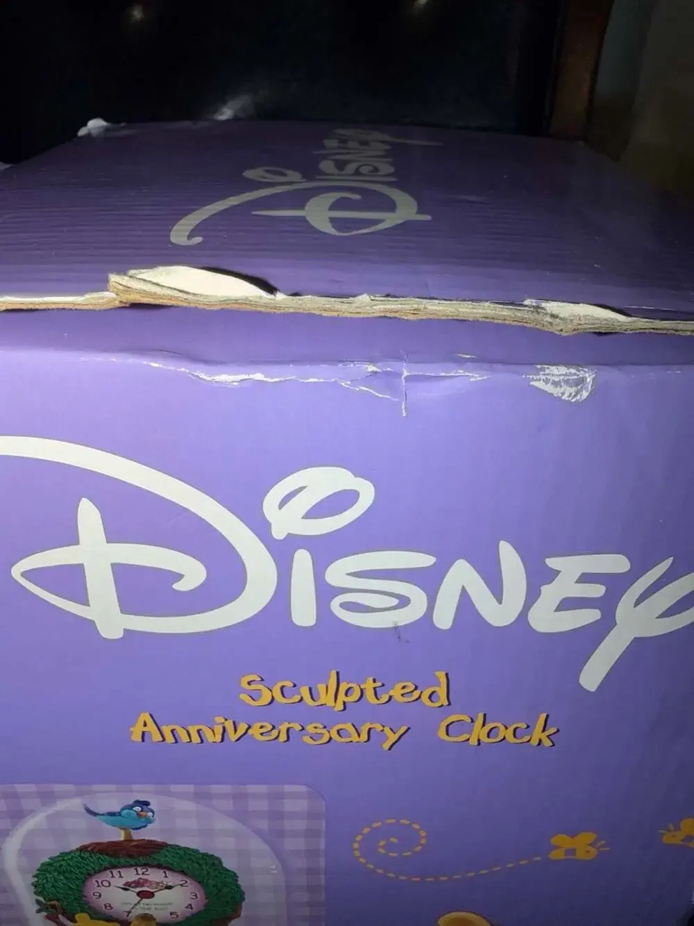 Disney Winnie the Pooh and Piglet Sculpted Anniversary Clock